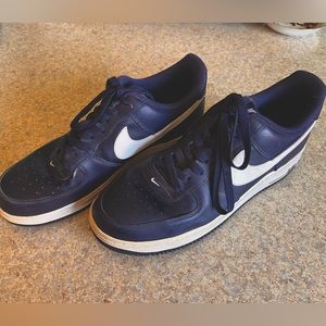 Navy blue Nike AirForce 1’s